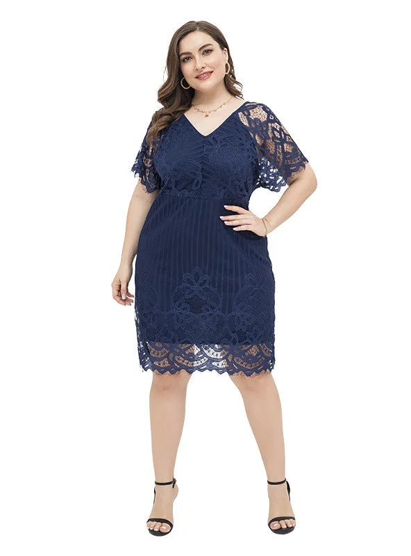 Plus Size V-neck Sexy Dress